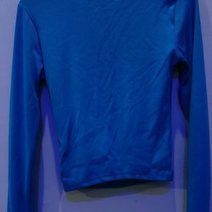 Square Neck Blue Top