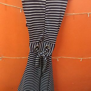 ZEBRA BLUE AND WHITE STRIP DRESS