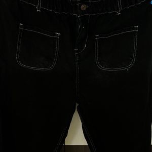 Front 2 Pocket Black Denim