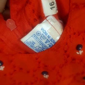 Red Cotton Frock