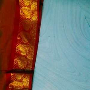 Maroon Colour Beautiful Pure Gadwal Saree