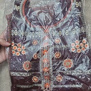 Chiffon Kurti ( Burgundy)