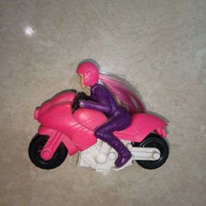 Barbie Motorcycle Toy + Bunny Rabbit