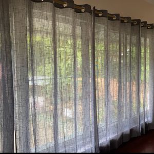 9 Feet Linenwalas Grey Curtains - Pack Of 4