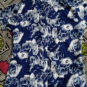 Printed Navy Blue Shirt