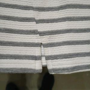 White Striped Sweatshirt