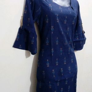 💞Navy blue cotton dress💞