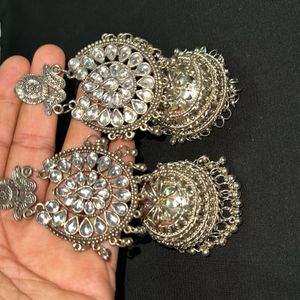 Oxidised German Silver Jhumkas