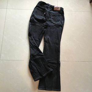 Flared Harjuku Style High Waist Denim