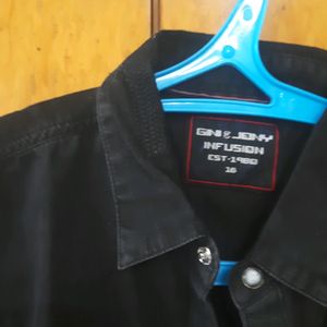 Denim Look Shirt Boys 16