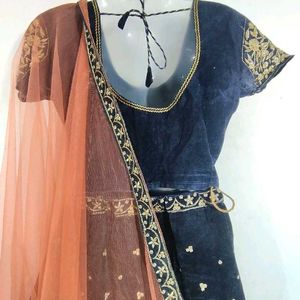 Navy Blue Lehnga Choli