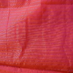 Orange Colour Saree With Purple Boarder