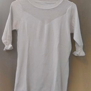 A-line Top With Net Neck Design