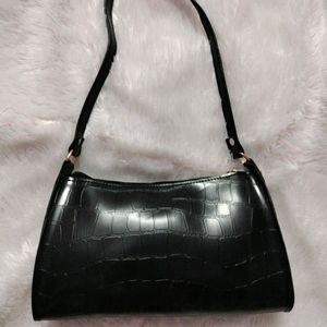 Black Baguette Bag