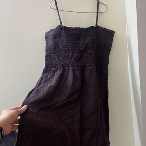 Brown Cotton Summer Dress