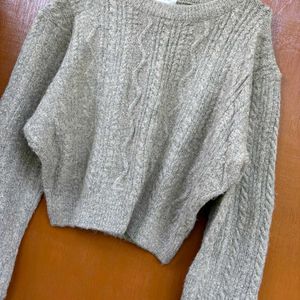 Korean Woollen Cropped Pullover