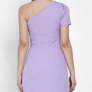 Lavender solid Sheath dress