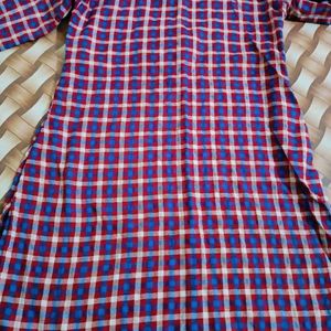 Short Checked Kurta