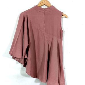 DIVINE 👚 Pretty Mauve Single Shoulder Flowy Top👚