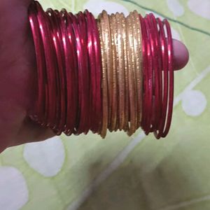 BRAND NEW Red And Golden Bangles