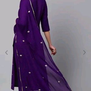 New Purple Straight Kurta Set