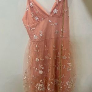 Dreamy Peach Mesh dress