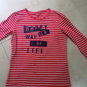 Strips Red T Shirt