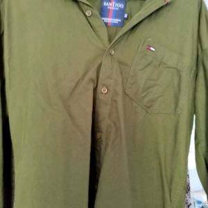 olive green shirt