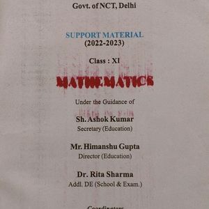 Class 11th Support Material Mathematics 2022-23