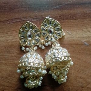 White Colour Earrings