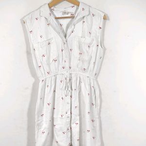 Cherry 🍒 White Dress