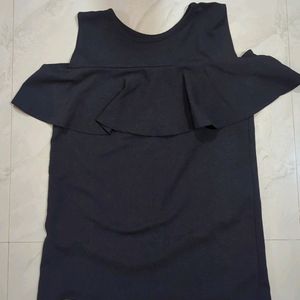 Cold Shoulder Black Top