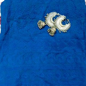 Blue Chikankari Kurti