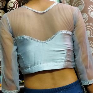 Gray Colour Blouse 😍🤩