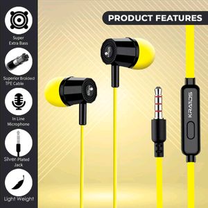 Kratos Thump Wired Earphones- 3.5 MM Jack