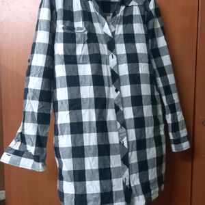 Black&white Checked Shirt (XXL size)