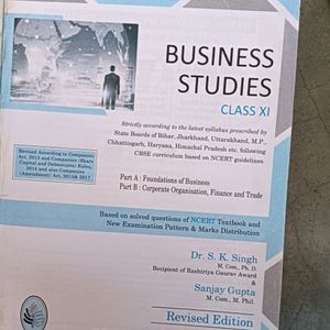 Class 11 Business Study Book