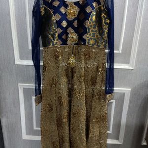 Beautiful Gown With Sharara And Dupatta