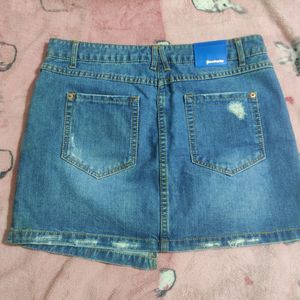 Denim Skirt, Size:32( PRICE DROP)