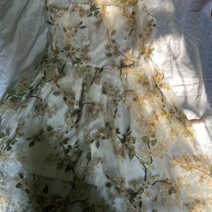 White floral Dress
