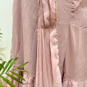 🩰Peach Mauve Palazzo Trouser With Duppata