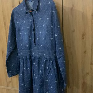 Denim Frock For Girls