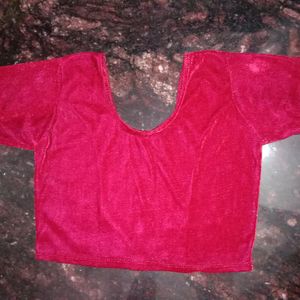 New Velvet Gulabi Pink Blouse Stretchable