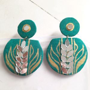 Green Mirror Earings