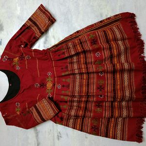 ethnic short dress for winter