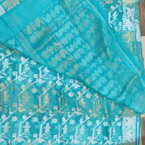 Firozi GOLDEN zari Pure Soft Jamdani Weaving