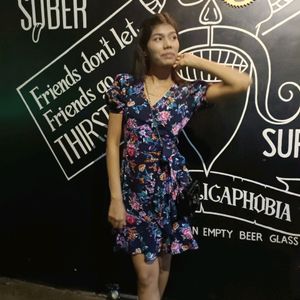 Printed Fit & Flare Dress