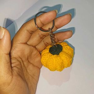 Crochet Pumpkin Keychain