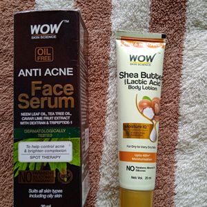 Wow Anti-acne Face Serum And FreeShea Butter Lotio