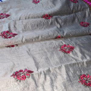 Gorgeous Grey And Pink Designer Paithani Saree